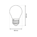 Milagro EKZF8963 LED Филамент крушка 5W E27 G45 4000K