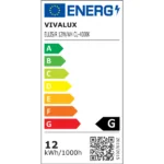 Vivalux VIV003685 LED плафониера ELLIS/R LED 12W бял 4000K IP54