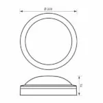 Vivalux VIV004745 LED плафониера MEZZO/R LED 18W черен 4000K IP65