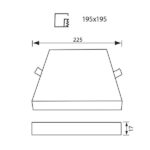 Vivalux VIV004285 LED панел QUADRA LED 36W 3600lm бял 4000K