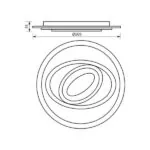 Vivalux VIV004320 Мултифункционална LED плафониера ECLYPSE LED 80W