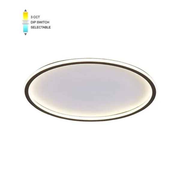 Vito 2026240 LED CEILING ROUND LIGHTING FIXTURE DISC 1 φ500*H45 46W 3xCCT-DIP SWITCH WHITE+BLACK