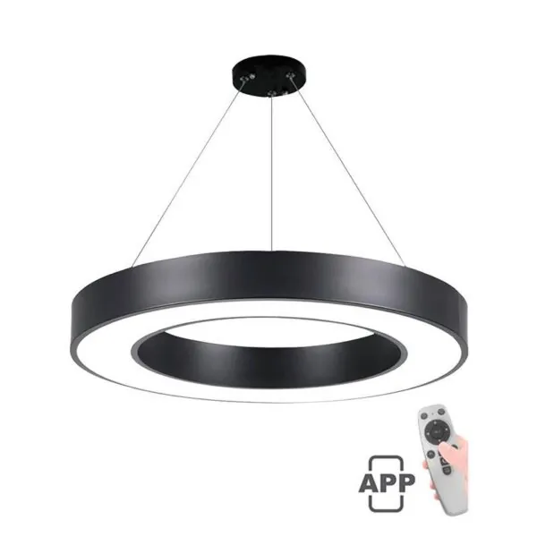 Vito 2026310 LED PENDANT ROUND LIGHTING FIXTURE FINESSE D-60 φ600*H70 60W DIMMABLE+MOBILE BLACK