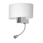 Milagro ML6372 Стенна лампа CASINO WHITE/CHROME 1xE27 + 1W LED