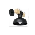 Milagro MLP7455 FARO BLACK/НАТУРАЛНО ДЪРВО Аплик 1xE27 60W