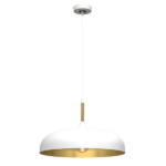 Milagro MLP7899 Висяща лампа LINCOLN WHITE/GOLD 1xE27 45см