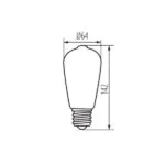 Kanlux 29637 LED Лампа източник на светлина XLED ST64 XLED ST64 7W-WW