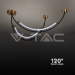 V-TAC VT-10057 LED Осветител 20W Висящ Черно+Златно 4000K