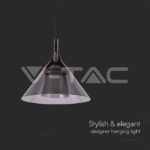 V-TAC VT-10082 9W LED Висяща Лампа (19.5*17.5*100CM) Черно 3000K