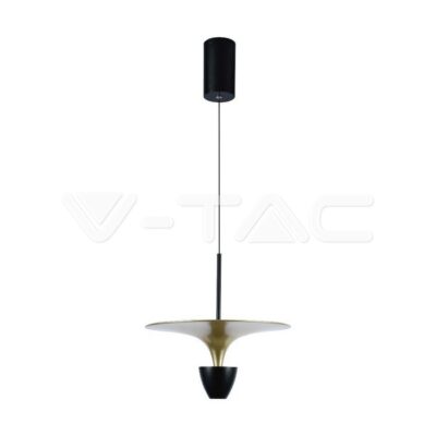 V-TAC VT-10086 9W LED Висяща Лампа (30*320*100CM) Черно+Златно Тяло 4000K