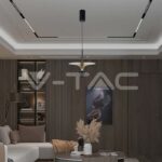 V-TAC VT-10085 9W LED Висяща Лампа (30*320*100CM) Черно+Златно Тяло 3000K