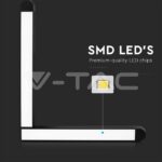 V-TAC VT-10266 25W LED Магнитен Осветител L Форма 4000K Черно Тяло