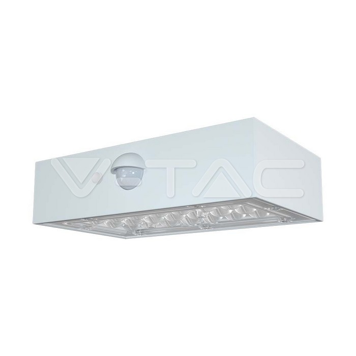 V-TAC VT-10306 3W LED Соларна Стенна Лампа със Сензор 4000K+3000K Бяла