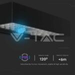 V-TAC VT-10307 6W LED Соларна Лампа Черна Батерия 4000К