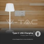 V-TAC VT-10324 1.5W LED Настолна Лампа Бяла 3in1