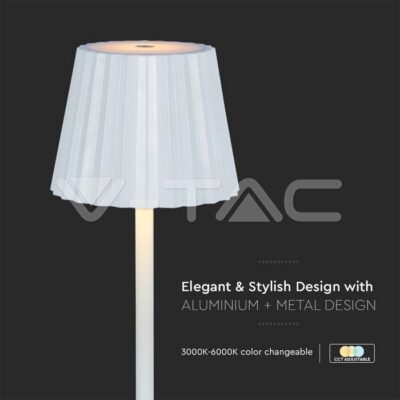 V-TAC VT-10326 1.5W LED Настолна Лампа Бяла 3in1