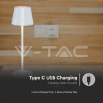 V-TAC VT-10326 1.5W LED Настолна Лампа Бяла 3in1