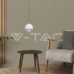 V-TAC VT-10342 5W LED Висяща Лампа Бяло Тяло 3000K