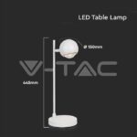 V-TAC VT-10346 6W LED Настолна Лампа Бяло Тяло 3000K