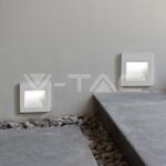 V-TAC VT-10377 3W LED Осветител За Стъпала Бял Квадрат 3000K