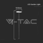 V-TAC VT-10426 12W LED Градинско Колче D150xH800 4000K Антрацит IP65