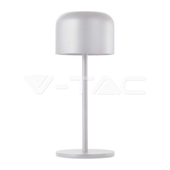 V-TAC VT-10449 LED Настолна Лампа 2200mAH Батерия D86*H210mm Черно Тяло IP54 3000K+6000K