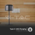 V-TAC VT-10450 LED Настолна Лампа 2200mAH Батерия D86*H210mm Бяло Тяло IP54 3000K+6000K