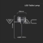 V-TAC VT-10450 LED Настолна Лампа 2200mAH Батерия D86*H210mm Бяло Тяло IP54 3000K+6000K