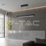 V-TAC VT-10468 40W LED Linear Hanging Suspension Light : Up & Down System 3IN1 Black Body