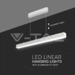 V-TAC VT-10469 40W LED Linear Hanging Suspension Light : Up & Down System 3IN1 White Body