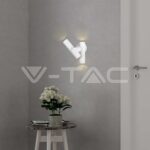 V-TAC VT-23050 2x2.6W Стенен Спот Бял 4000К IP44