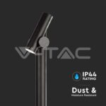 V-TAC VT-10475 2x2.6W Наземен Спот 1м. Черен 3000К IP44