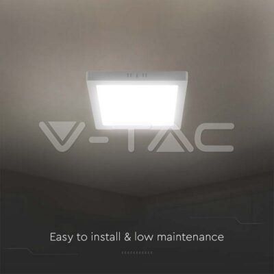 V-TAC VT-10499 18W LED Backlit Панел Външен Квадрат 4000К