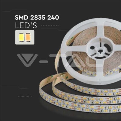 V-TAC VT-10554 LED Лента SMD 2835 240LED Double PCB 15mm 3in1 21W/M