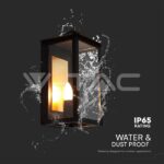 V-TAC VT-10561 E14 Outdoor Lamp Holder (W200*D168*H350мм) Черно Тяло IP65