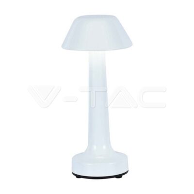 V-TAC VT-10569 2W LED Настолна Лампа (D100*230) 3 в 1 Бяло Тяло