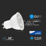 V-TAC VT-10812 LED Крушка SAMSUNG Чип 5W GU10 3000K 12 бр./oпаковка