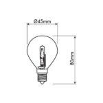 Vito 1130110 HALON G45 CLEAR 2800K IP20 28W E14 220V