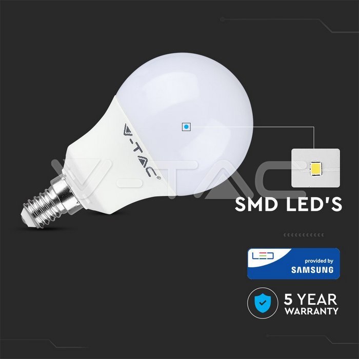 V-TAC VT-114 LED Крушка SAMSUNG Чип 9W E14 3000K