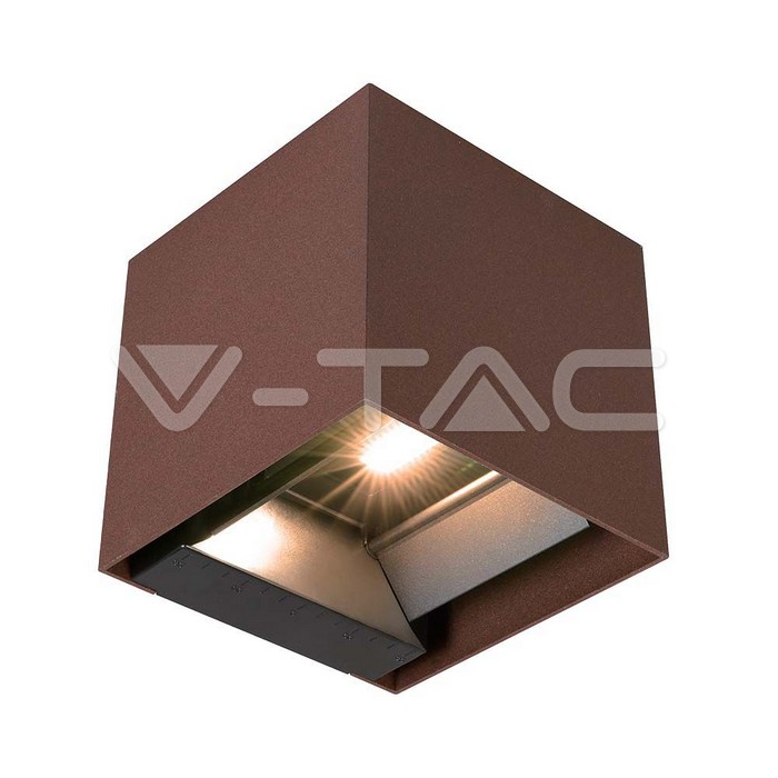 V-TAC VT-11889 9W COB LED Соларна Стенна Батерия 1x2600mAh 16ч. 4000K Corten Тяло IP65