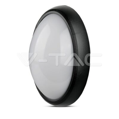 V-TAC VT-1350 12W LED Плафон Овално Тяло Външен Монтаж Черно Тяло IP54 Топло Бяла Светлина