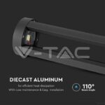 V-TAC VT-128333 10W LED Наземна Лампа Черно Тяло 80см 5000К