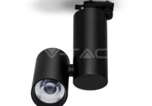 V-TAC VT-1297 30W LED Прожектор Релсов Монтаж Черно Тяло Бяла Светлина