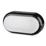 V-TAC VT-1310 8W LED Плафон Правоъгълен Овал Черно Тяло Бяла Светлина IP54