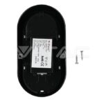 V-TAC VT-1310 8W LED Плафон Правоъгълен Овал Черно Тяло Бяла Светлина IP54