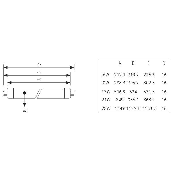 Vito 1310160 T5 FT BLB IP20 4W G5 220V