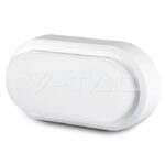 V-TAC VT-1311 8W LED Плафон Правоъгълен Овал Бяло Тяло Топло Бяла Светлина IP54