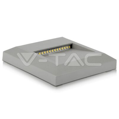 V-TAC VT-1324 2W LED   за Стъпала Сиво Тяло Квадрат Неутрално Бяла Светлина