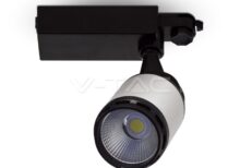 V-TAC VT-1337 25W LED Прожектор Релсов Монтаж Черно/Бяло Тяло Бяла Светлина
