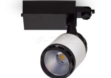 V-TAC VT-1340 35W LED Прожектор Релсов Монтаж Черно/Бяло Тяло Бяла Светлина